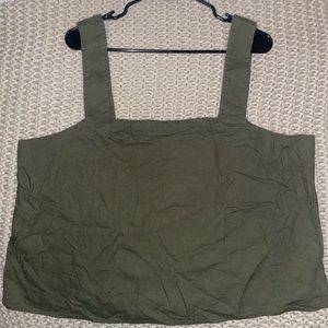 Banana republic linen blend tank in Iguana green. NWT.